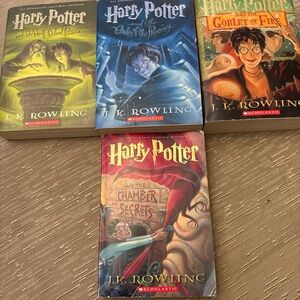 Scholastic Harry Potter Book Collection - Green, Blue, Red, Orange Covers